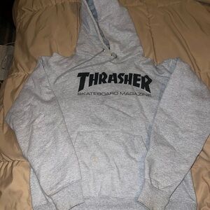 Thrasher Light Gray Skate Hoodie